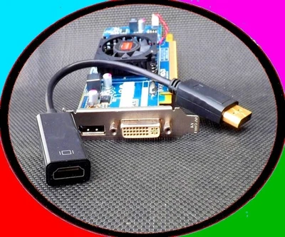 Low Profile HDMI - DVI - DisplayPort✔️SFF✔️PCI-E 2.0 x16 Video Card✔️HP DELL ALL - Image 1 of 4
