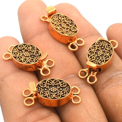 2 Pcs 23X11X5mm Bali Box Clasp 2 Strand Antique Copper - Image 1 of 4