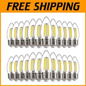24 Pack Dimmable LED Candelabra Bulbs, 60W Equivalent, 5000K - Picture 1 of 10