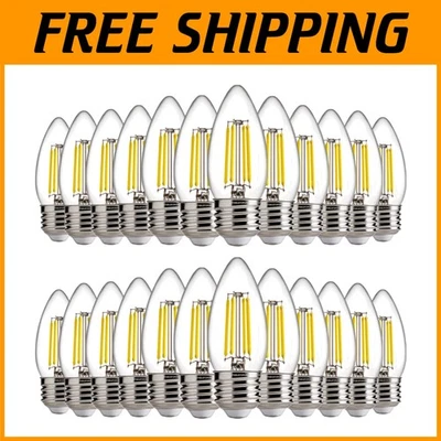 24 Pack Dimmable LED Candelabra Bulbs, 60W Equivalent, 5000K - Image 1 of 4