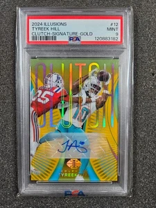 🌟 2024 Panini Illusions Clutch Signature AUTO Gold #/10 Tyreek Hill #12 PSA 9 - Bild 1 von 2