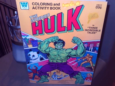 THE INCREDIBLE HULK COLORING & ACTIVITY BOOK MARVEL RARE BRAND NEW NM 1980 - Image 1 of 4