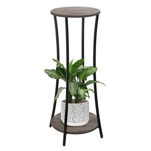 Plant Stand Indoor,2 Tier Round Potted Holder Rack,Flower Pot Stand Shelf,Rou... - Picture 1 of 9
