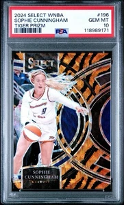 2024 Panini Select Wnba #196 Sophie Cunningham Tiger Stripe SSP PSA 9 - Imagen 1 de 3