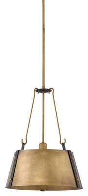 Hinkley Lighting 3394 Brass Cartwright Single Light 15-1/4"W Pendant - Image 1 of 4