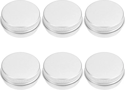 Paquete de 6 frascos de lata de aluminio de oro rosa de 0,5 oz - tapa de tornillo a prueba de fugas contiene cosméticos Foto 1 de 4