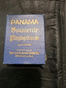 Vintage Panama Canal Souvenir Playing Cards 1926 US Navy Ships, Scenic views etc - Picture 1 of 11
