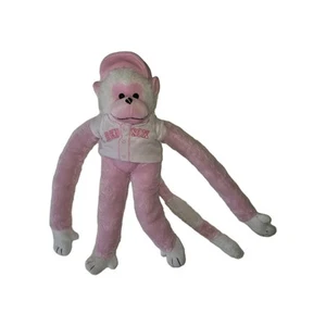Boston Red Sox Baseball Pink Monkey Plush Hanging 18" Stuffed Animal MLB - Picture 1 of 6