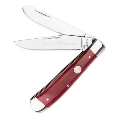 Карманный нож BOKER® Treebrand 1095 Trapper с гладкой красной костью лезвие 3,27 дюйма - 110882 - Изображение 1 из 4