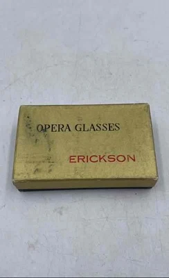 Vintage Erickson Black Opera Glasses Coated Lens Compact Foldable Binoculars - Image 1 of 4