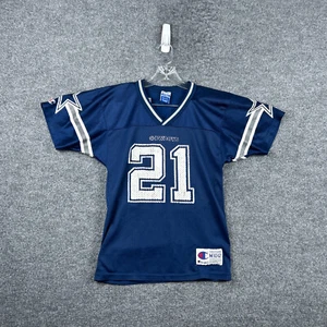 Vintage Champion Dallas Cowboys Jersey Youth M Deion Sanders #21 USA 90s Boys - Picture 1 of 11