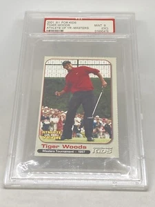 S.I. 2001 para Ks Tiger Woods PSA Grado 9 COMO NUEVO RC NOVATO The Masters 🐐���� - Imagen 1 de 10