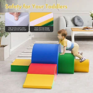 5PCS Toddler Climb Crawl Activity Play Set Kids Soft Foam Building Blocks Kids - Picture 1 of 12