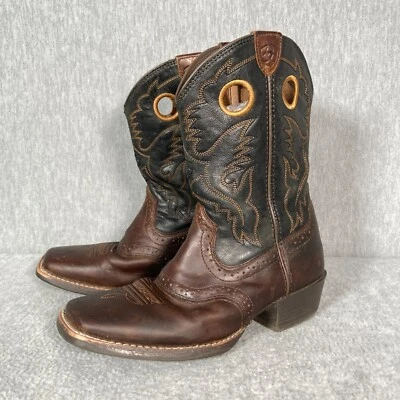 Bota ARIAT Heritage Roughstock Juvenil 2 Marrón Envejecido 10016239 Foto 1 de 4