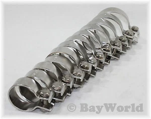 Connecteur DIN Acier Inoxydable Collier Large Bande V2A Échappement Industrie Camion Tracteur Audi - Photo 1/26