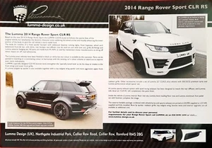 Lumma CLR Range Rover / Sport / Evoque Brochure leaflet c.2015 - Picture 1 of 1