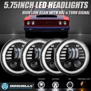 4pcs 5.75" LED Headlights Hi-Lo DRL Flow Turn Signal for 1958-1974 Dodge Coronet - Picture 1 of 12