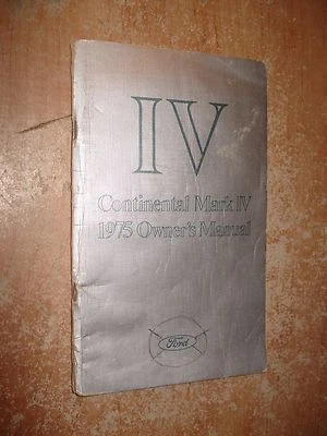 Lincoln Mark IV 1975 manual del propietario guantera original BK Foto 1 de 2