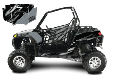2011 - 2013 Polaris RZR 900 Graphics Kit D57-3 Black and Grey - Image 1 of 2