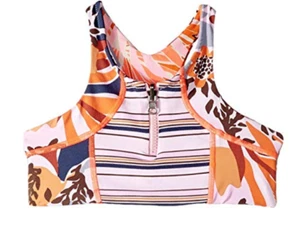 Maaji L41621 Kids Pink Compass Rose High Neck Swim Top Size 14 - Picture 1 of 3