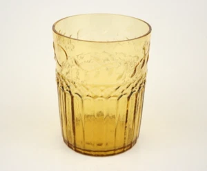 Gelbes Glas Becher Tasse 4,25" - Lorbeerblätter und Säulen - Bild 1 von 4