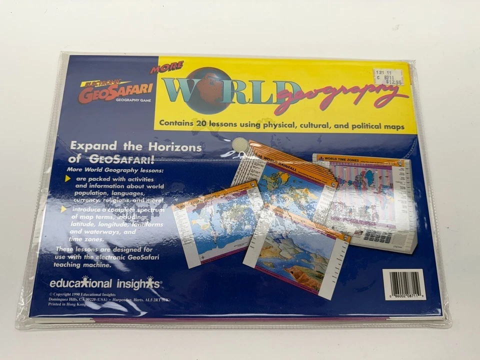 GeoSafari More World Geography Game Card Set Ei-8711 10 Cards 20 Lessons 1990