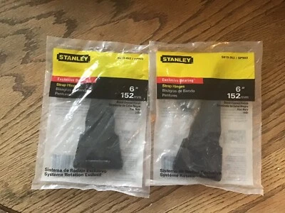 Lot of 2 Stanley 6 Inch Heavy Duty Strap Hinges Black SP903 - Image 1 of 3