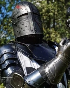Medieval Black Templar Knight Full Body Set Armor Cosplay Halloween Armor - Picture 1 of 6