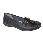 Womens Ladies moccasins Real leather tassel loafers comfort boat shoes size 3-8