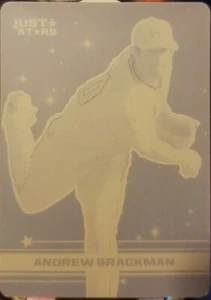ANDREW BRACKMAN 2008 Just Minors Stars PRINTING PLATE #1/1 of 1 New York Yankees - Picture 1 of 2