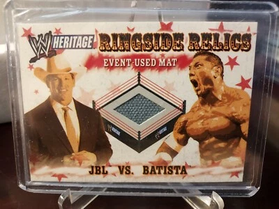 2005 Topps Heritage WWE Ringside Relics John Bradshaw Layfield JBL vs. Batista - Image 1 of 3