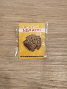 Warhammer 2020 New Year Army Pin Badge - Bronze Color Lapel Games Workshop New - Picture 1 of 2