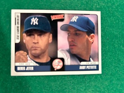 2001 Upper Deck Victory #255 Derek Jeter / Andy Pettitte New York Yankees - Image 1 of 2