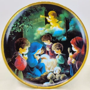 PRECIOSOS MOMENTOS ""COME LET US ADORE HIM"" Plato de historia bíblica hamilton - Sam Butcher - Imagen 1 de 6