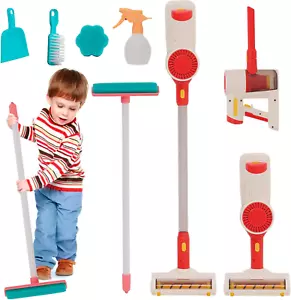 Kids Cordless Vacuum Toy W/ Real Suction & Music, Role-Play Cleaning Set for Tod - Picture 1 of 12