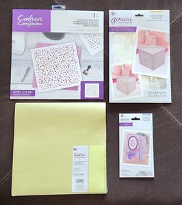 Crafters Companion Ornate Favour Box, Paper, Stencil and Die Bundle - Picture 1 of 8