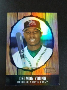 Delmon Young Rookie-2003 Bowman Heritage Baseball-nrmt/mt/8-no.253-Rays