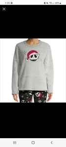 Disney Nightmare Before Christmas Jack Skellington Sherpa Fleece Sweatshirt - Picture 1 of 8