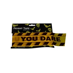 Fright Tape Halloween Decoration Fright Plastic Halloween Caution Banner - Picture 1 of 12