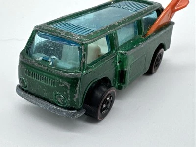 Hot Wheels Mattel Vintage Redline 1969 VW Volkswagen BEACH BOMB Green. White Int - Image 1 of 4