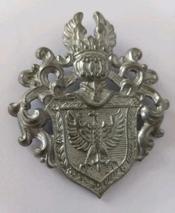 Accessocraft NYC Vintage Signed Shield, Coat Of Arms Style Pin Brooch Large  - Picture 1 of 4