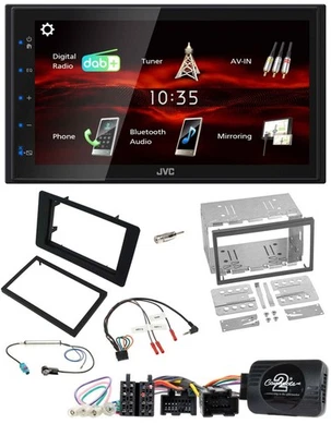 JVC USB Bluetooth Lenkrad DAB 2DIN Autoradio für Saab 9-5 2008-2010 - Bild 1 von 4