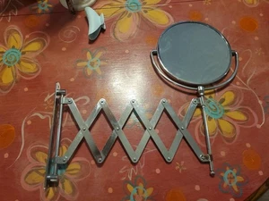 ESPEJO DE AFEITAR ACORDEÓN VINTAGE extensible peluquero montaje en pared hecho en JAPÓN - Imagen 1 de 6