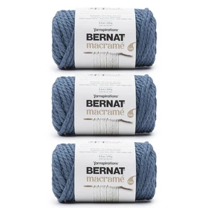 Makramee Denim Garn - 3er Pack 8,8oz/250g - Mischfaser - #6 Super Bulky - ... - Bild 1 von 3