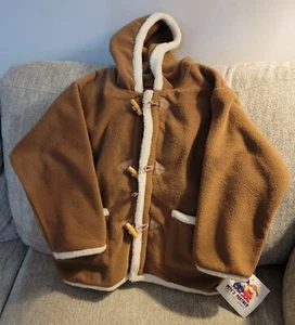 Petes Partner A Good Lad Co Größe 4 Fleece braun geknöpft Jacke Mantel - Bild 1 von 15