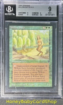 MTG Legends 1994 Willow Satyr BGS 9.0Q+ (Quad+) MINT Old School 93/94 - Image 1 of 4