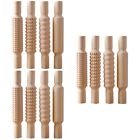  12 Pcs Texture Roller for Clay Mud Rolling Stick Rod Tablet