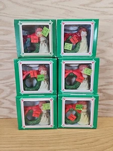 Vintage Jasco Lil Chimers Napkin Ring Yellow Porcelain Angel with Bell- LOT OF 6 - Picture 1 of 18
