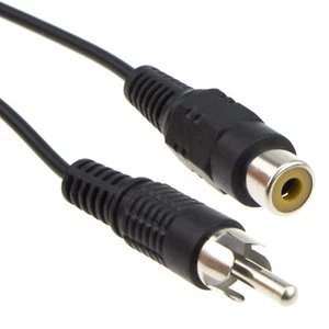 Individual Mono Rca Phono Cable de Extensión Hi-Fi/TV Audio Cable Negro 5m - Imagen 1 de 4