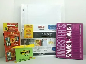 School Supply Lot Filler Paper Post-it Stickers Dictionary Home Office Virtual - Picture 1 of 11